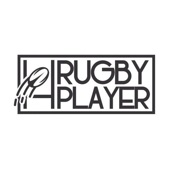 Logo Rugby Player noir