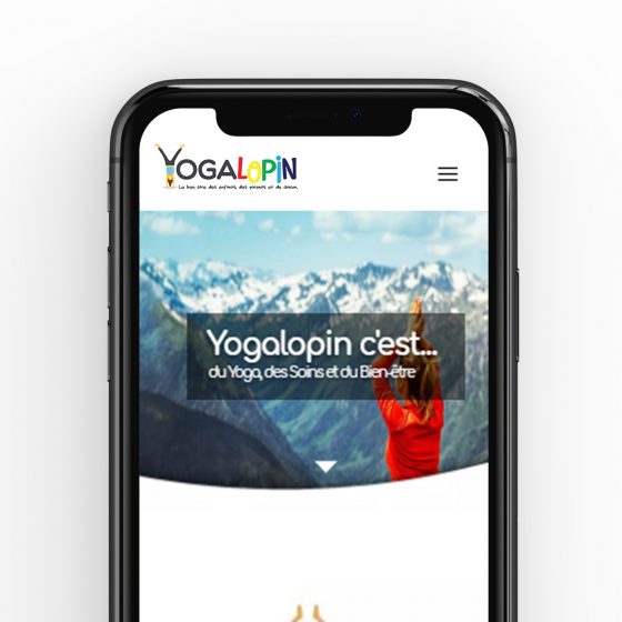 Version mobile du site web yoga
