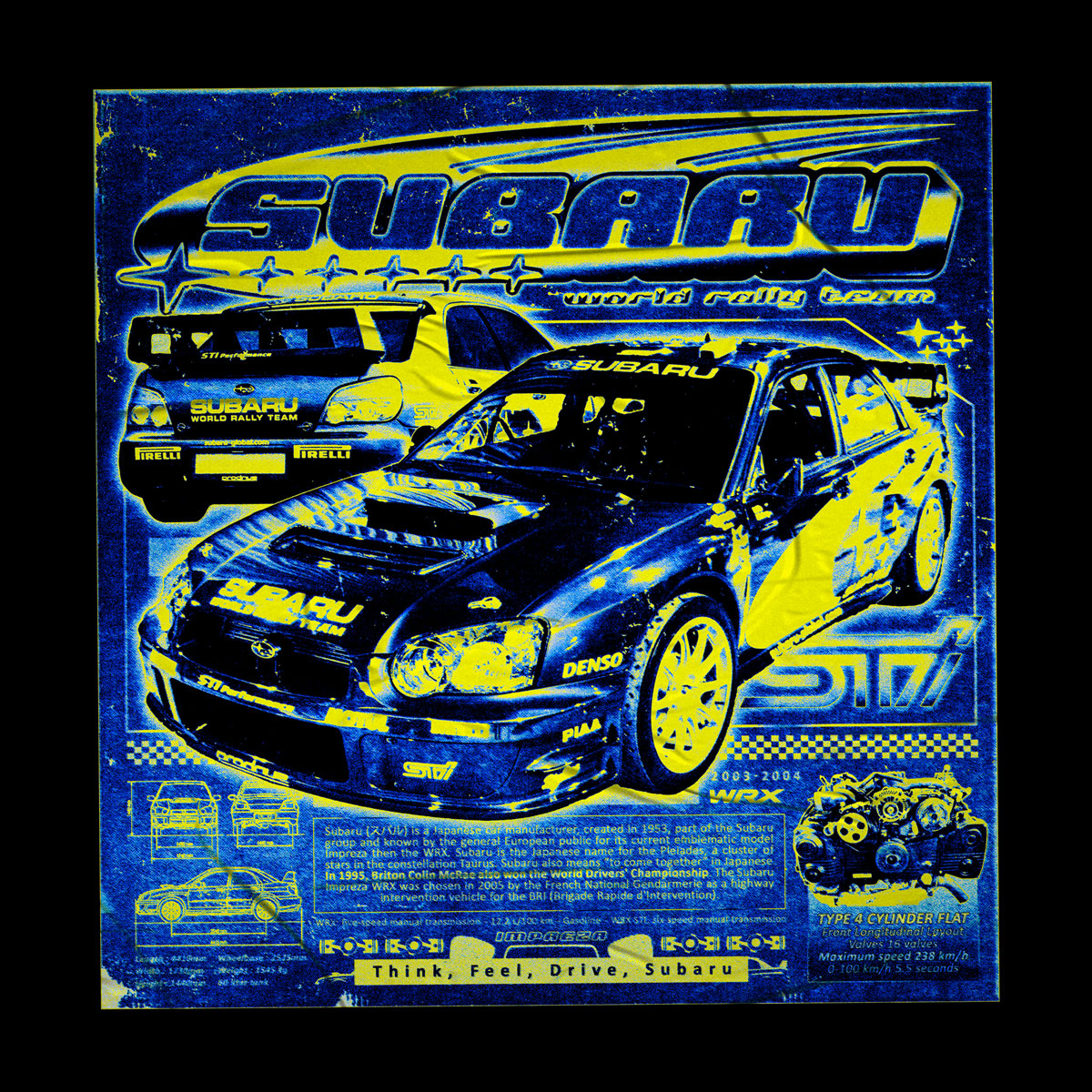 Rework of logo and branding Subaru in Y2K