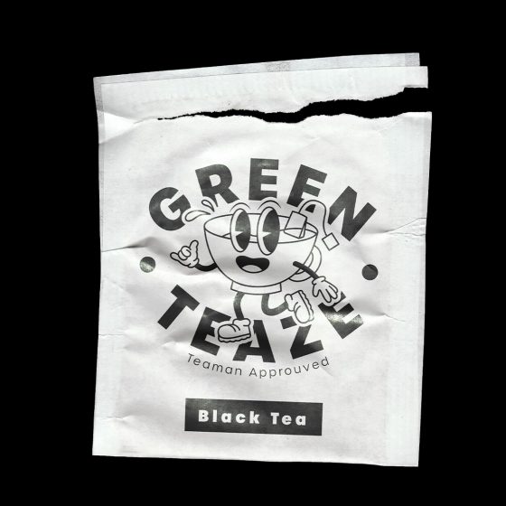 Tea bag mockup scratch