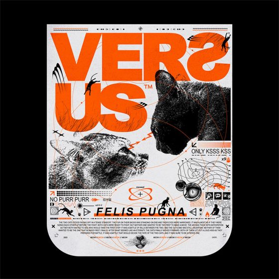Versus felis pugna artwork poster par franck jeannin graphiste