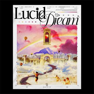 Lucid dream poster design artwork retro