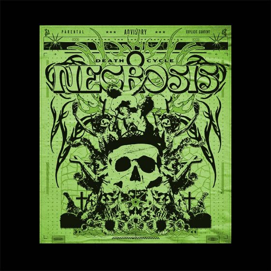 Necrosis poster design acid dark vert monochrome variante