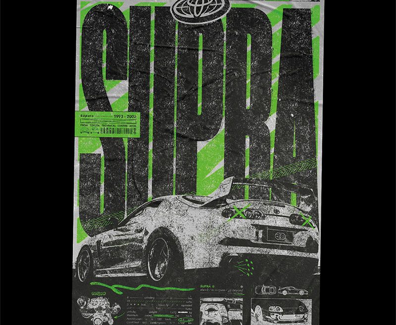 Supra poster design artwork style graphique brutalisme par franck jeannin graphiste