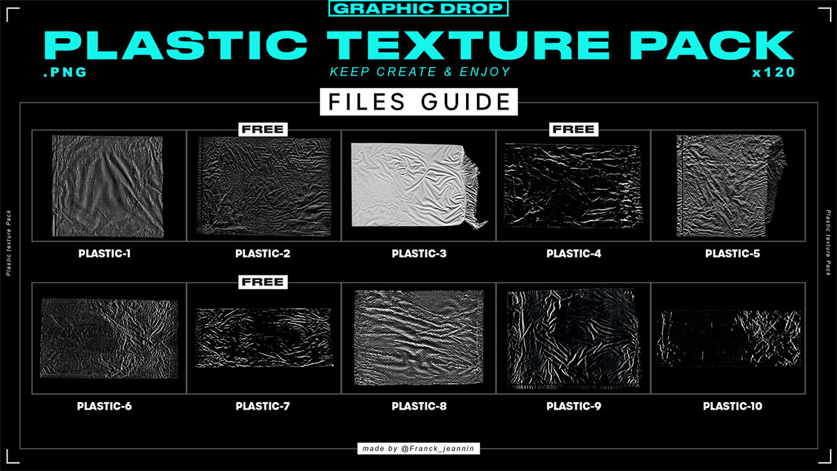 image de présentation du contenu du pack de textures plastique