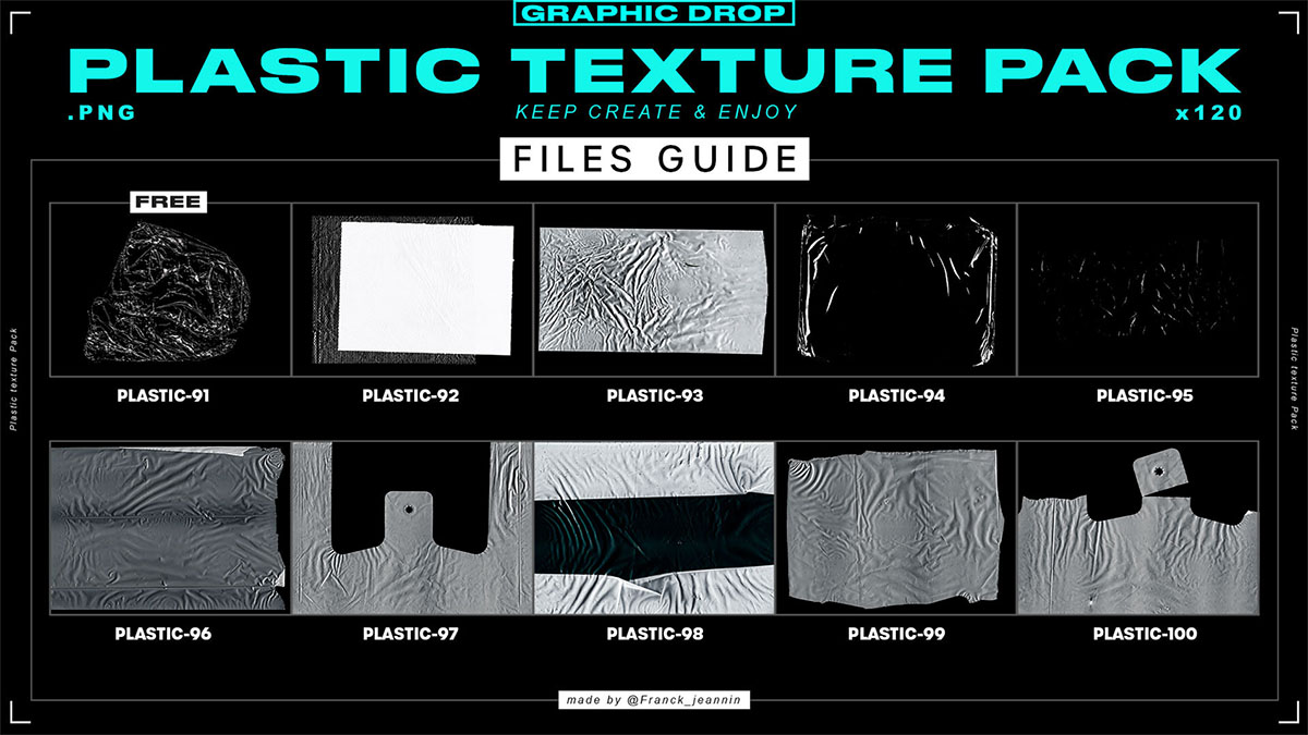 image de présentation du contenu du pack de textures plastique