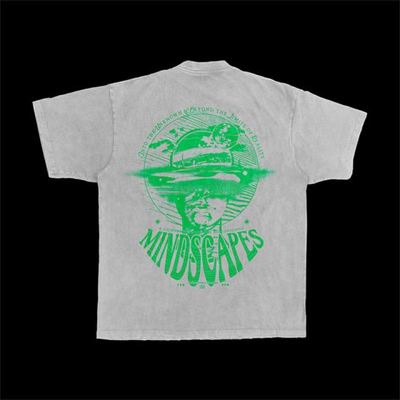 Mindscapes T-shirt xerox effect vert franck jeannin graphiste