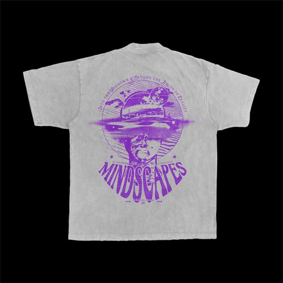 Mindscapes T-shirt xerox effect violet franck jeannin graphiste