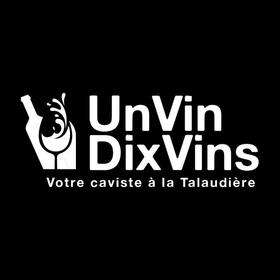 présentation du logo Un Vin Dix Vins sur fond noir