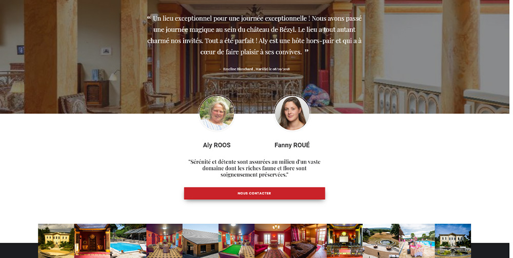 Screen du site web Chateau de Bézyl 4