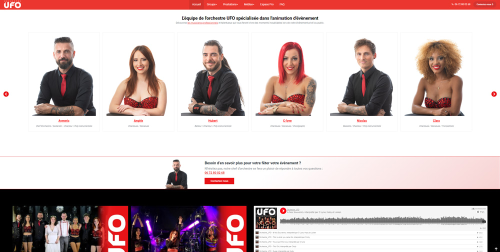 Screen site web du groupe