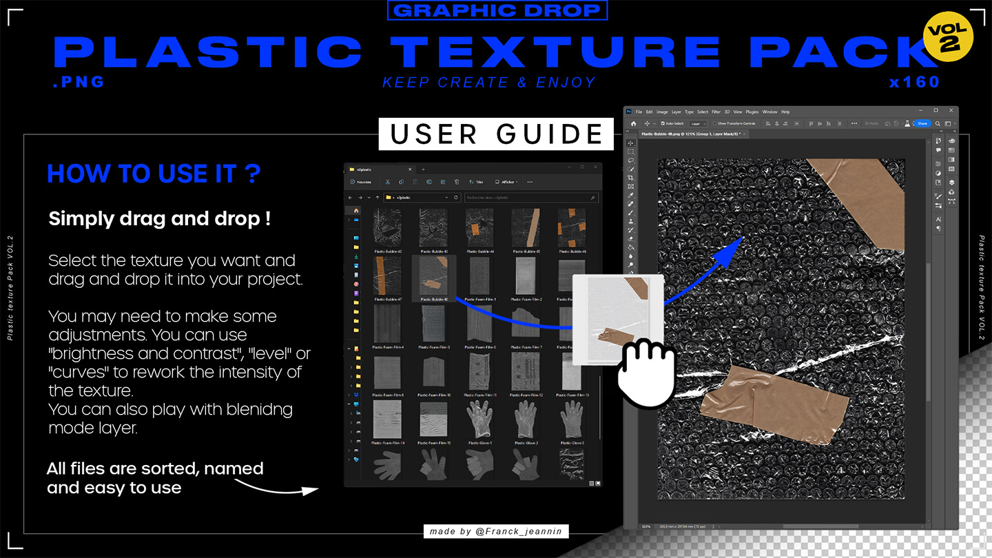 160 textures plastique pack user guide