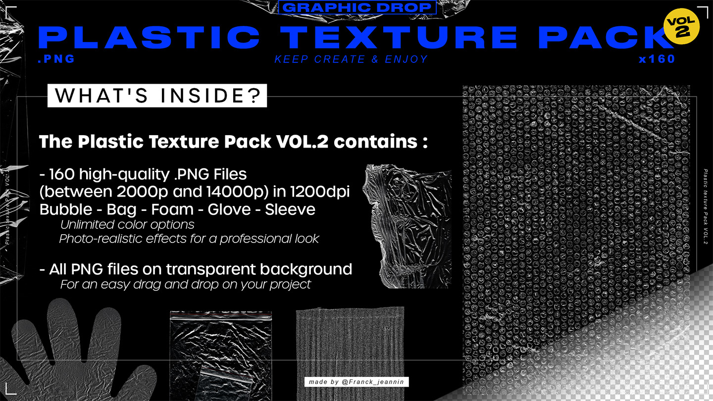 160 textures plastique pack what's inside