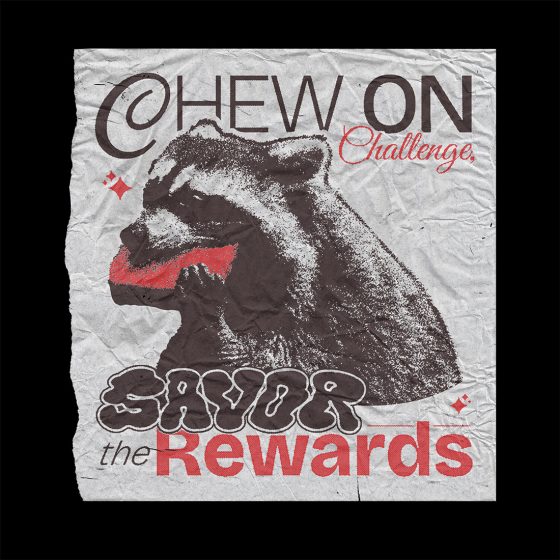 Chew on Challenge, Savor the Rewards – Design d'affiche
