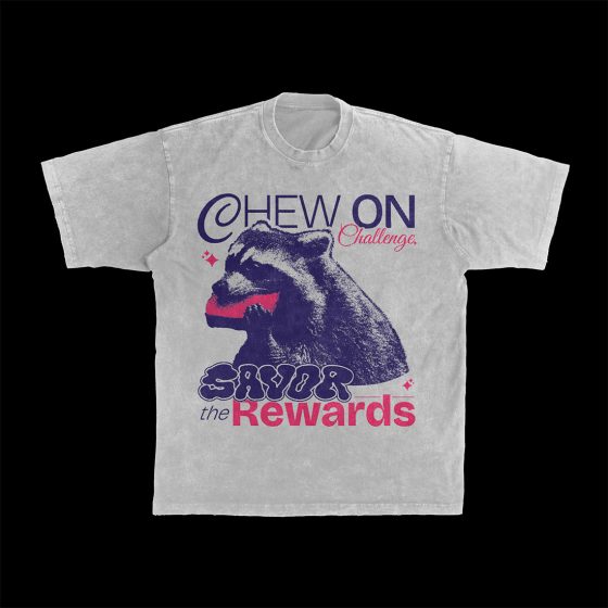 Chew on Challenge, Savor the Rewards - T-shirt devant