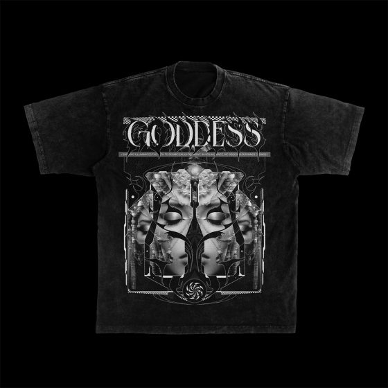 T-shirt Néo-Gothique Goddess noir