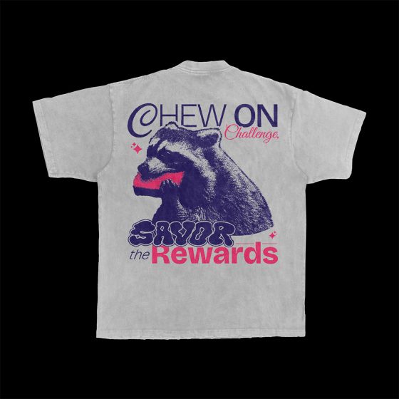 Chew on Challenge, Savor the Rewards - T-shirt arrière