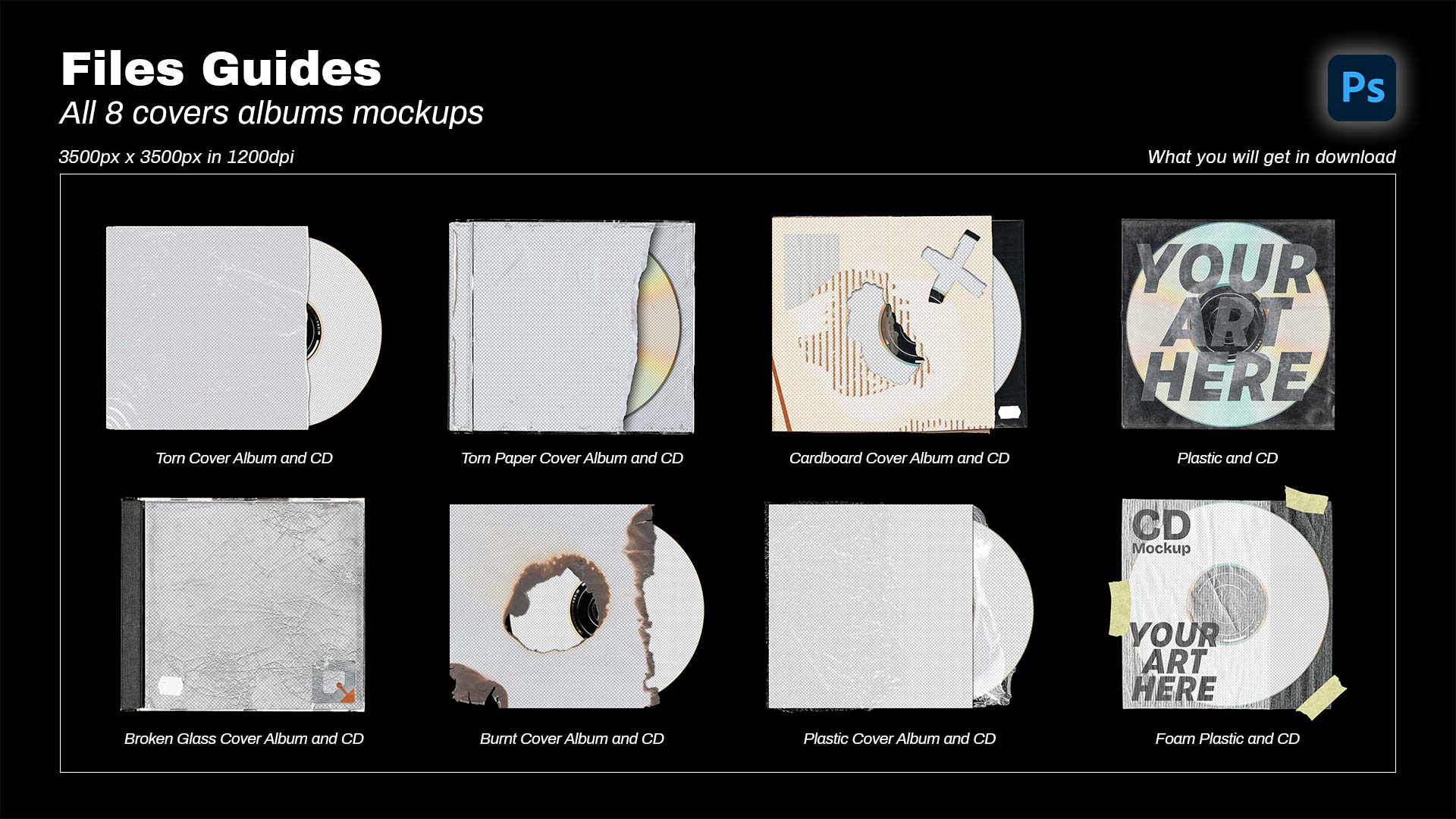 8 Cover album Mockup files guide