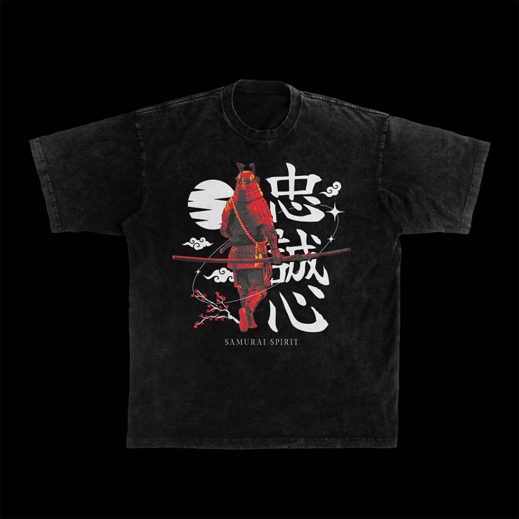 Samurai Spirit - T-shirt Design Noir