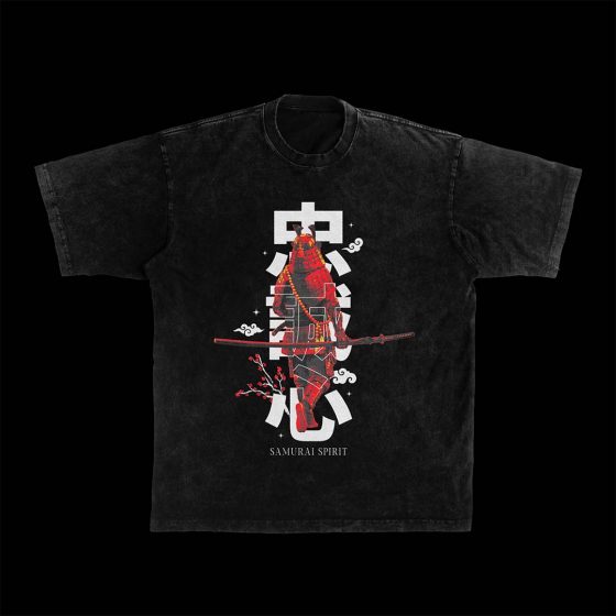 Samurai Spirit - T-shirt Design Noir variante