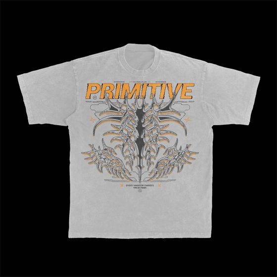 T-shirt Tribal Pixélisé - PRIMITIVE- Blanc