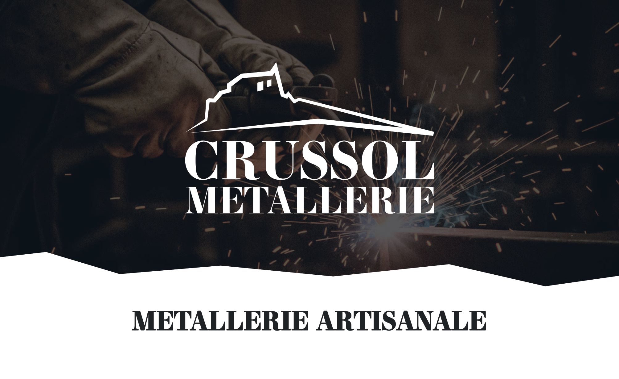 Première face de la carte de visite Crussol Métallerie