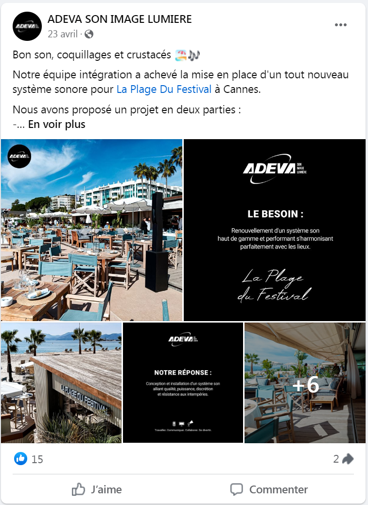 Capture de la présentation du site ADEVA