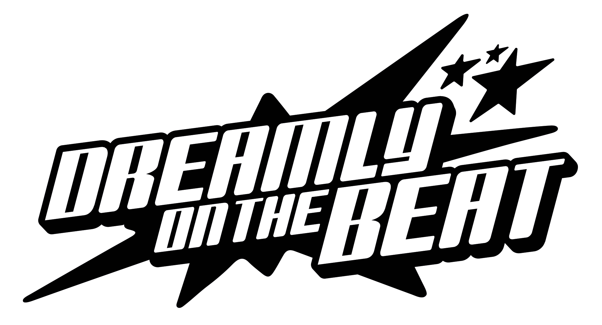 Version noire du logo complet Dreamly on the Beat