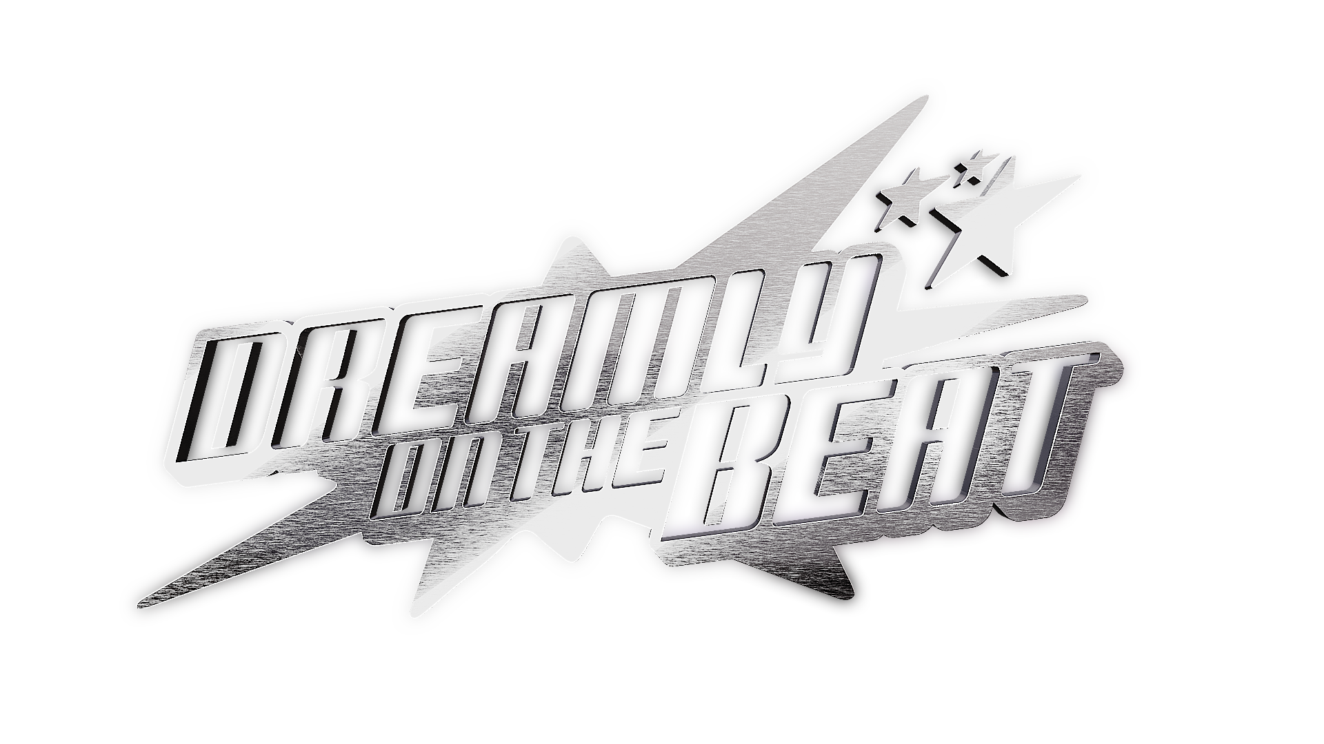 Version chrome du logo Dreamly on the Beat réalisée par Franck Jeannin